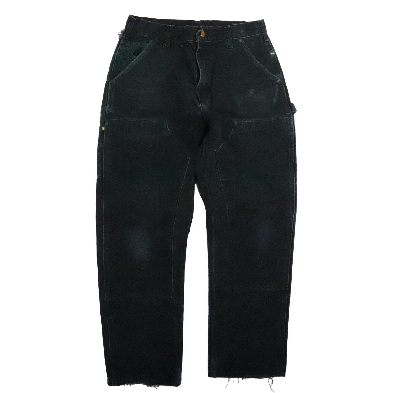 Carhartt Canvas Carpenter Double Knee Work Pants Size 32 X 30 B01 BLK