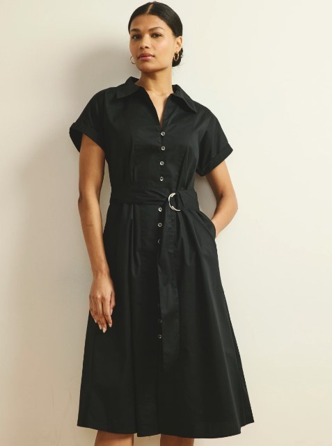 Universal Standard Sandy Dress 26/28 Stretch Poplin Soft Structured Plus Size