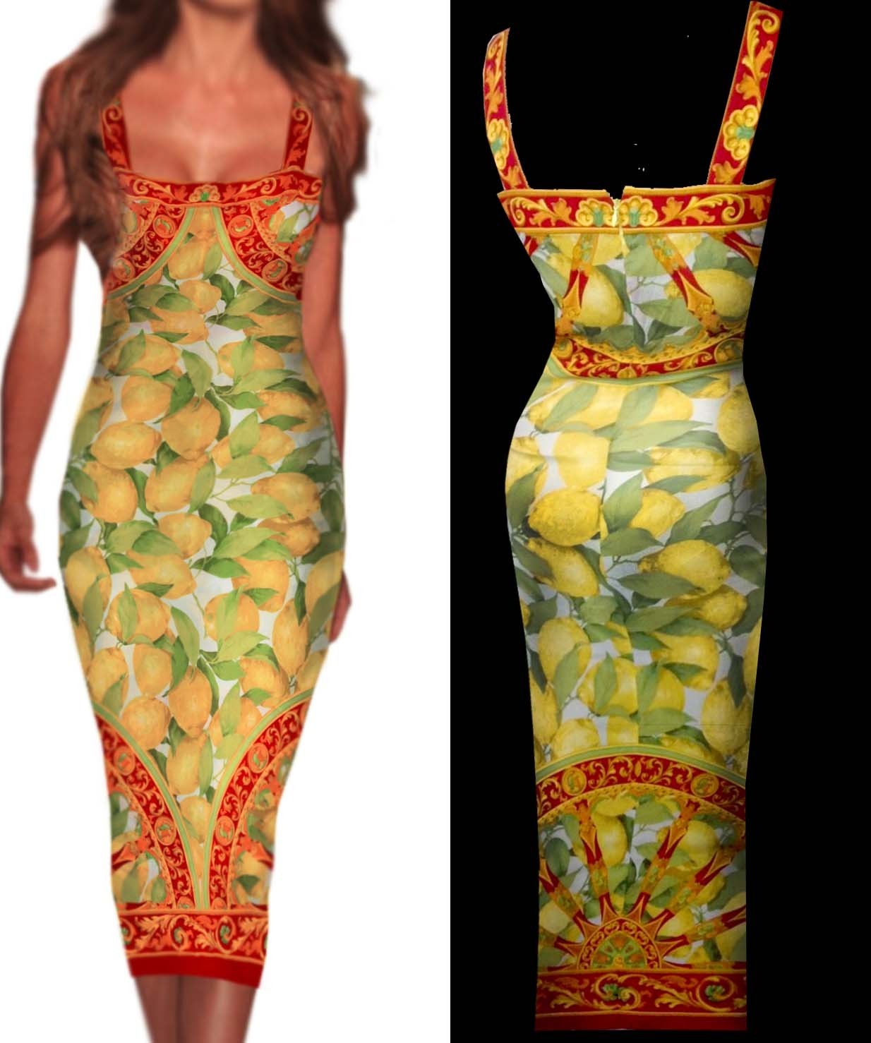 SALE! $5,500 DOLCE & GABBANA Silk Dress size 42-44