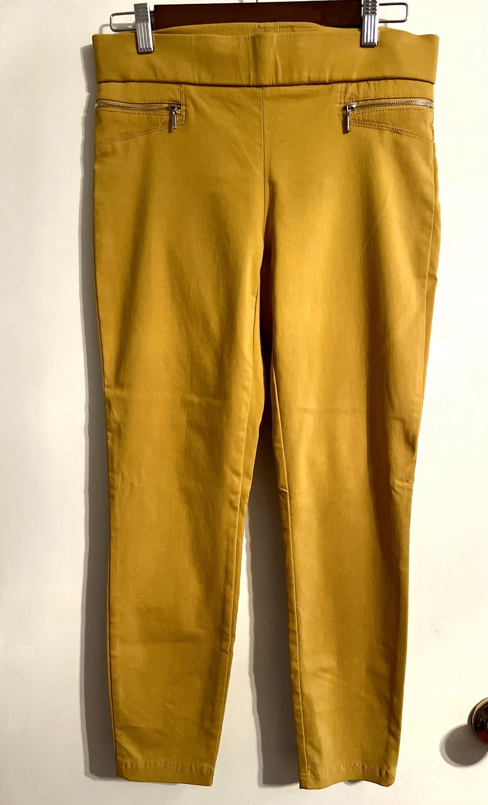 Dalia Yellow Dress Pants Straight Leg Flat Front Zipper Women’s Solid -Size 6