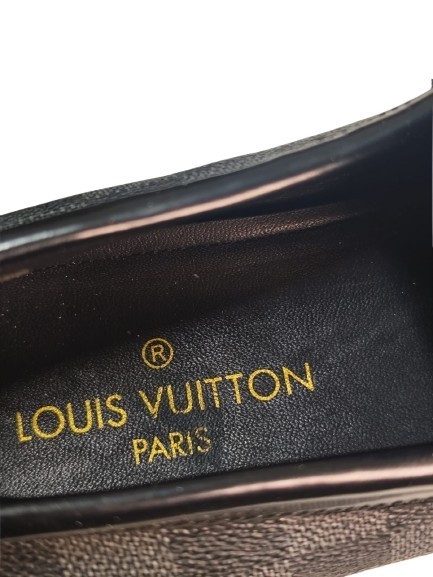 Louis Vuitton Damier Graphite LV Buckle Loafers Size 40 EU / 7 US Made in France