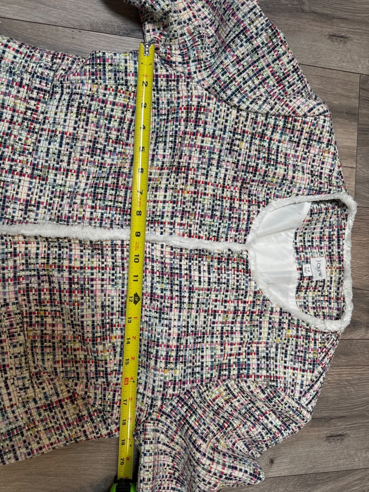 J. Crew Womens Tweed Jacket & Skirt Set Multicolor Size 12 Made In China