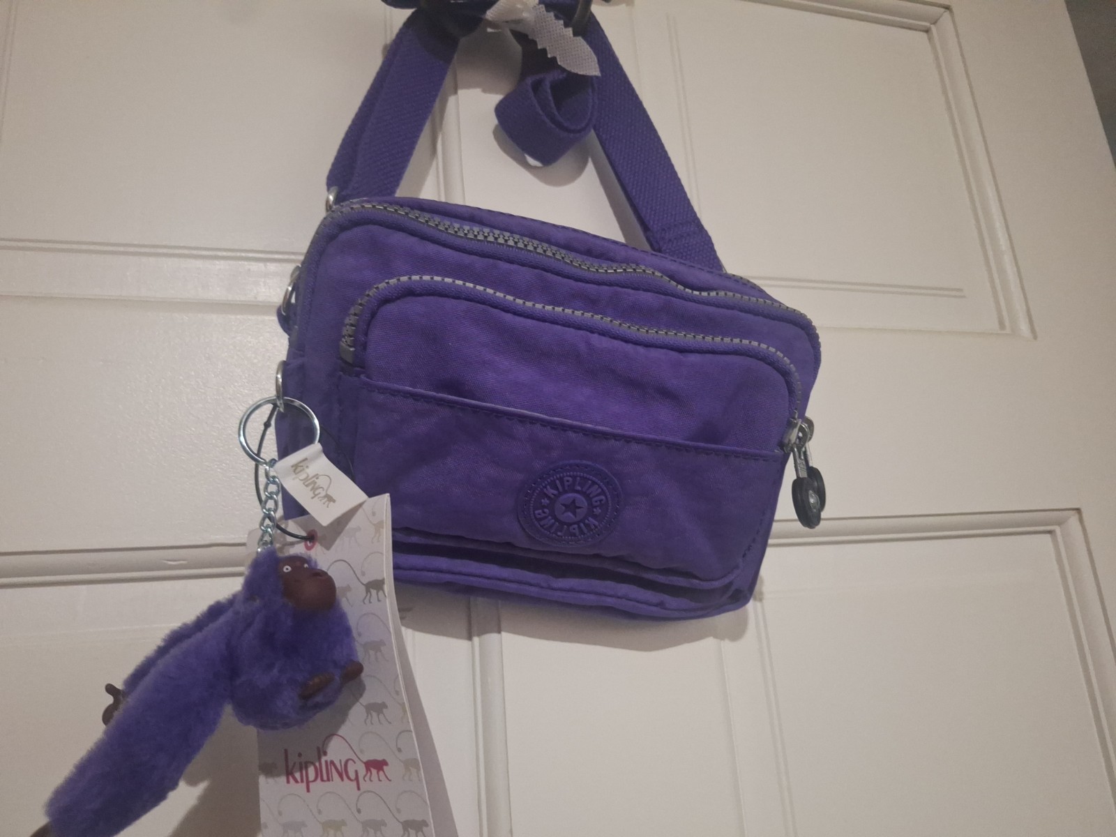 Kipling Merryl 2 In 1 Convertible Crossbody Waist Belt Bag Red Fannypack