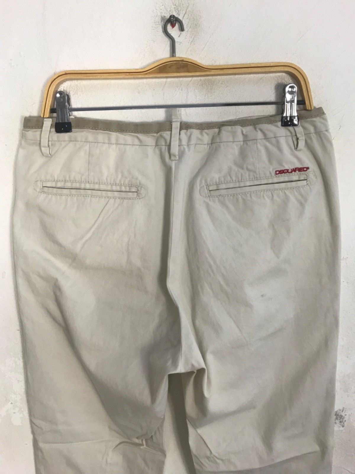 Dsquared2 Italian Designer Beige Chino Pant Slack Trouser Buttonfly 31 32 E720