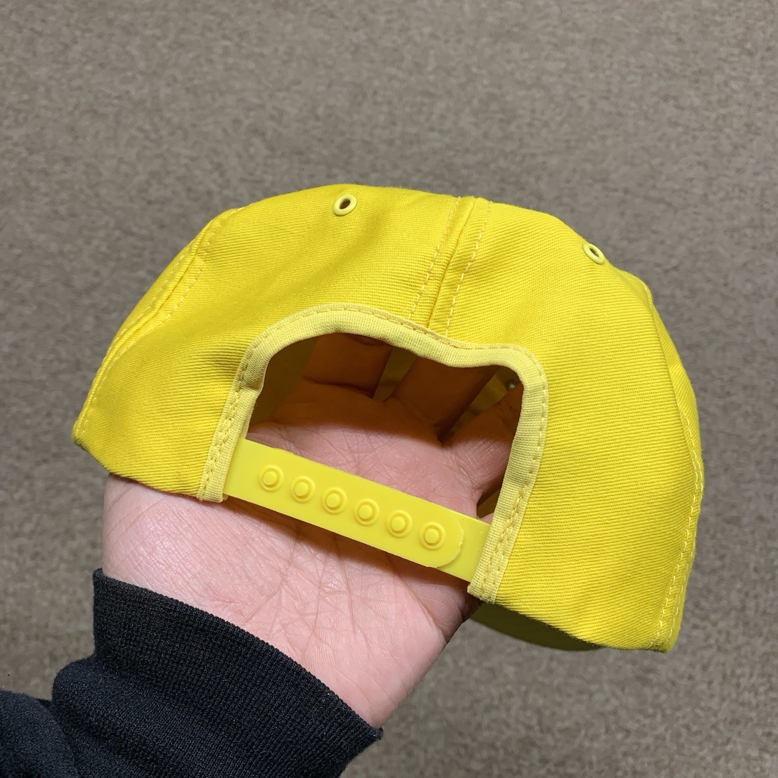 Vintage John Deere Patch Hat Cap Yellow Made In USA Louisville Mfg Co Snapback