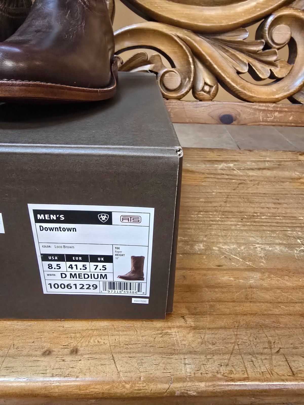 Ariat Men’s Boots 10061229 Downtown Brown New