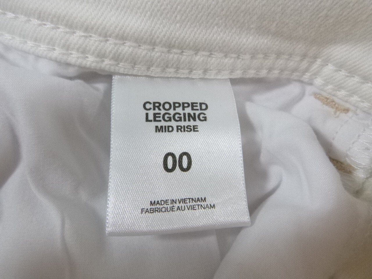 EXPRESS-Petite Womens/Teens White Jeans-Size 00 (25×25) Distressed Crop Legging