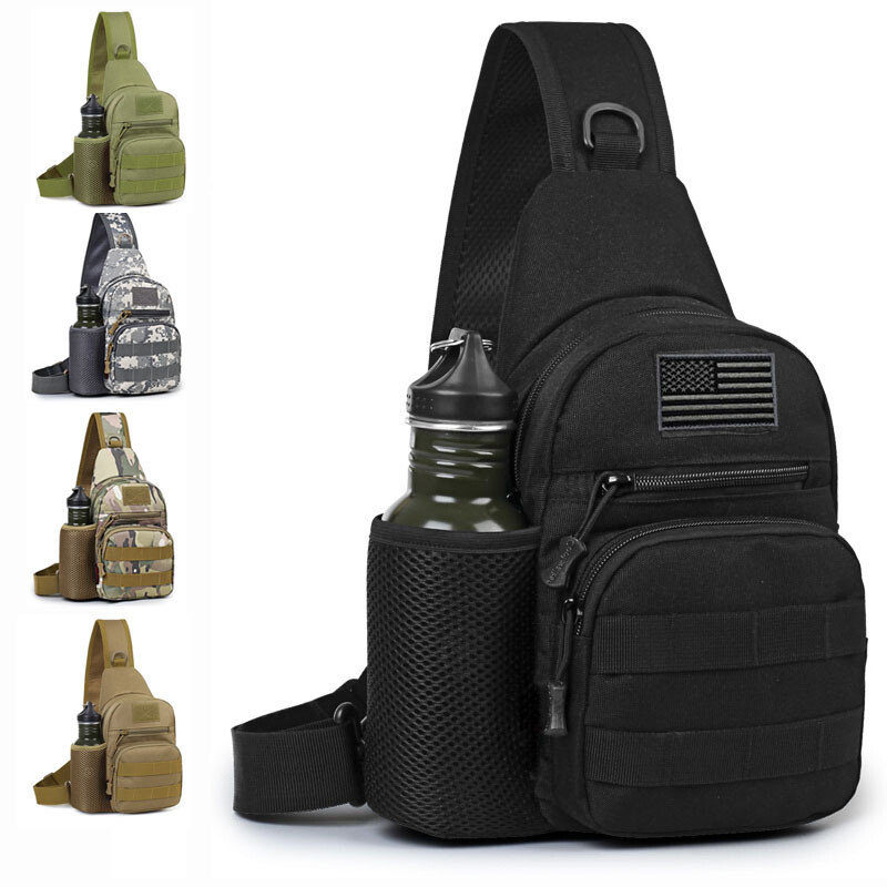 Men Outdoor Tactical Backpack Shoulder Sling Bag Chest Pack Sport Travel Hiking