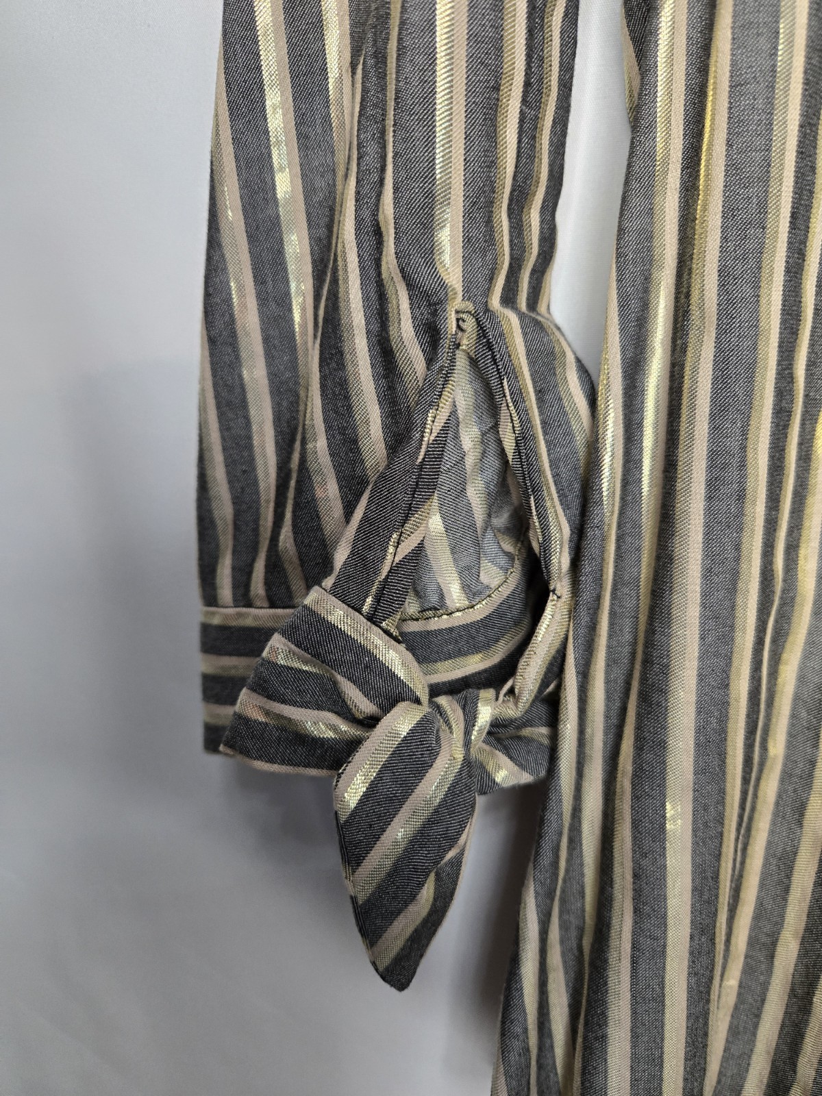 Anne Klein Women’s Striped Blouse 3/4 Sleeves Petite Medium