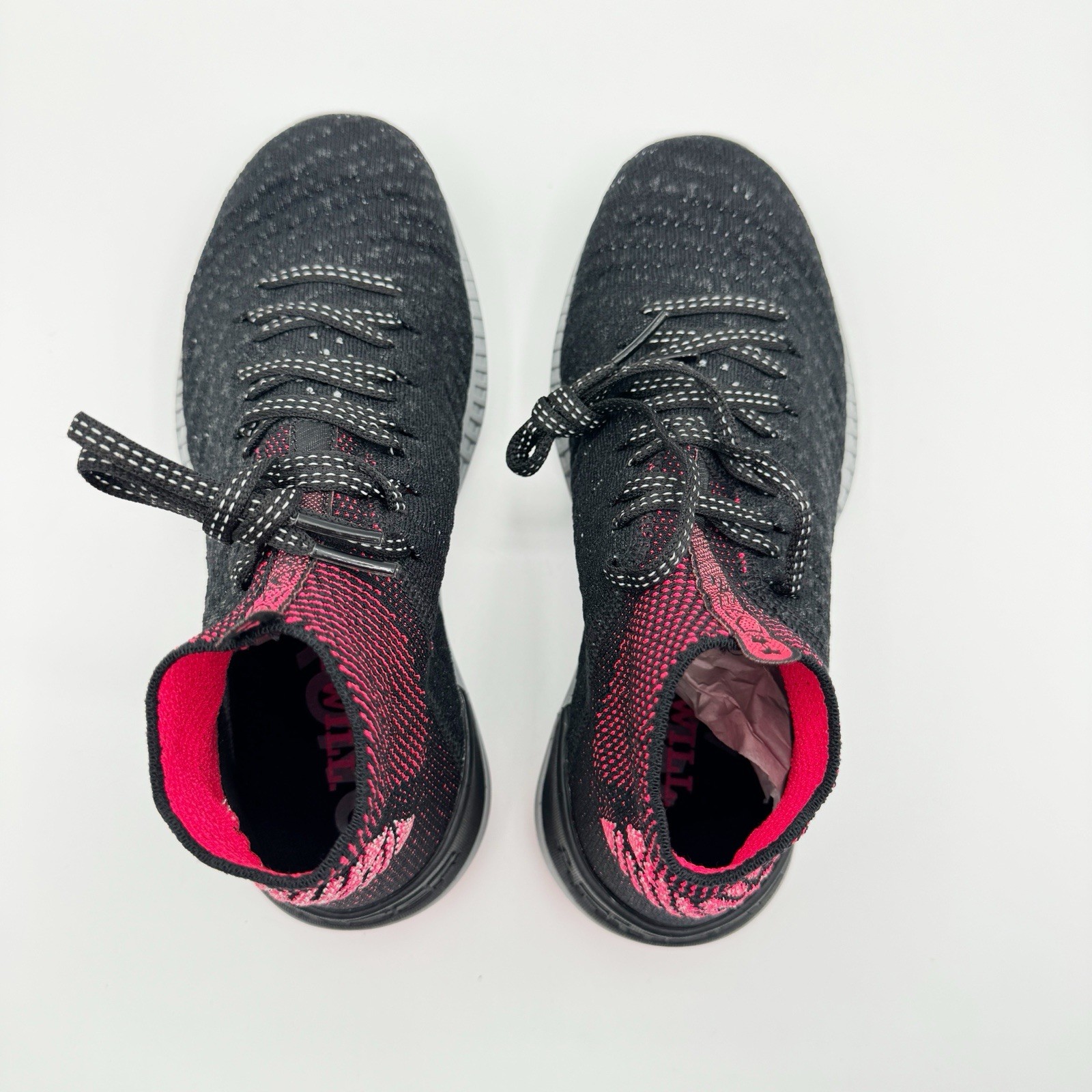 Under Armour Kids Highlight Delta 2 Black Pink Knit Running High Top 1295766 5