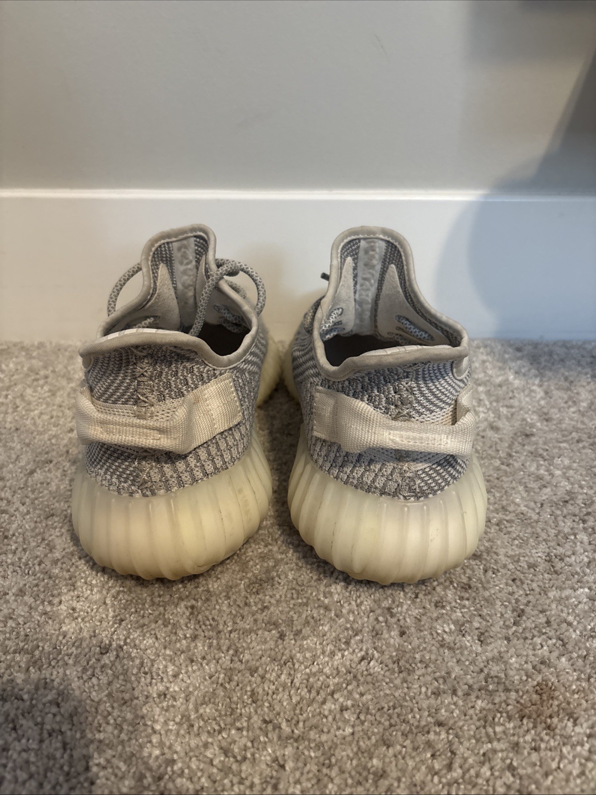 adidas Yeezy Boost 350 V2 Static Reflective EF2367 White/Grey Size 8.5 With Box