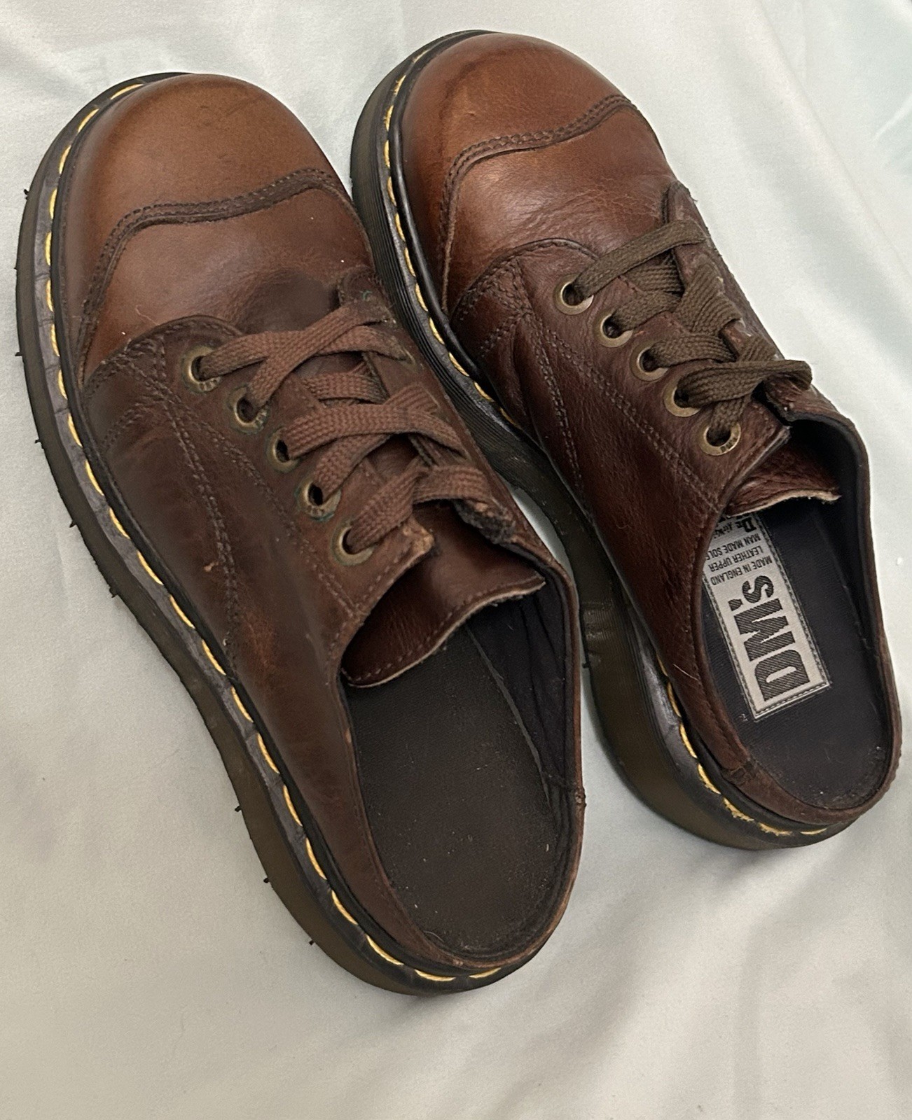 VTG Dr Martens 9936 90s Chunky Platform Mule Women Sz 8 Made In England Clogs