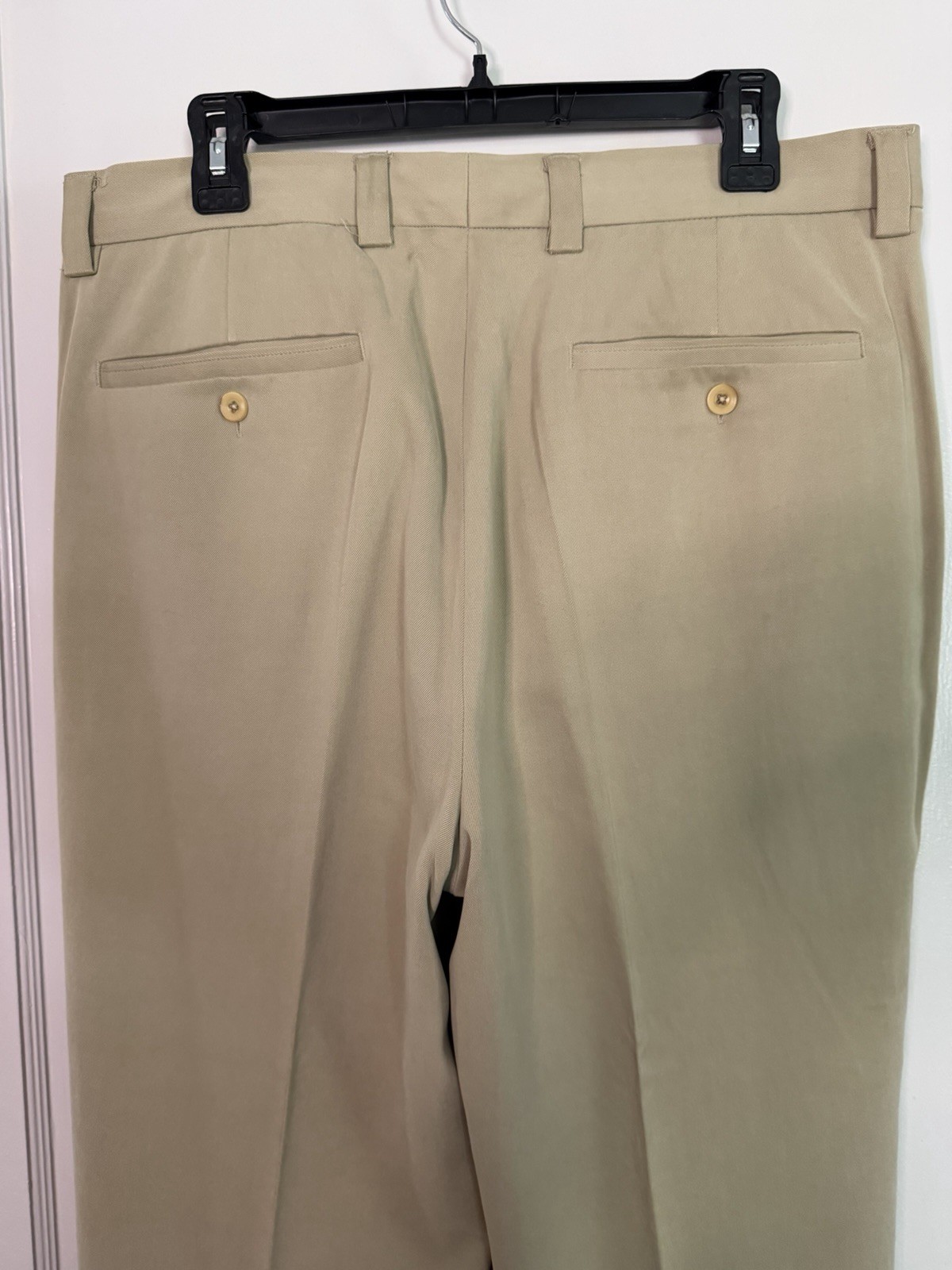 Tommy Bahama Relax 100% Silk Pants Mens Size 35×32 Beige Excellent