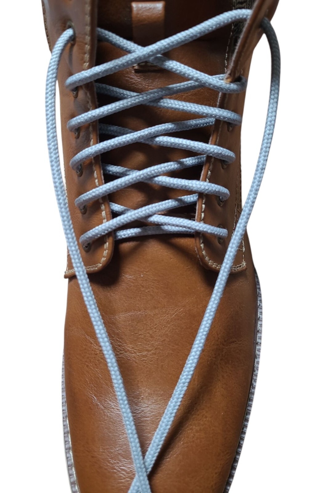 2 Pair Round 4mm thick Heavy Duty Smoke Grey boot shoelaces shoestrings *NEW*