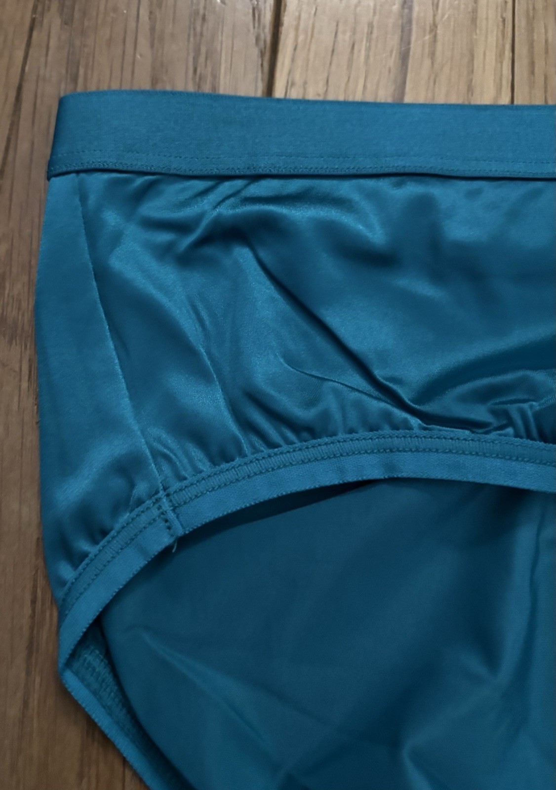Plus 14/16 Lane Bryant Cacique No Show Hipster Nylon Faux Satin Silk Teal Aqua