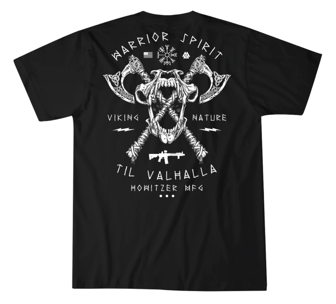 Howitzer Style Men’s T-Shirt BATTLE TRIBE Military Grunt MFG Black S-4XL