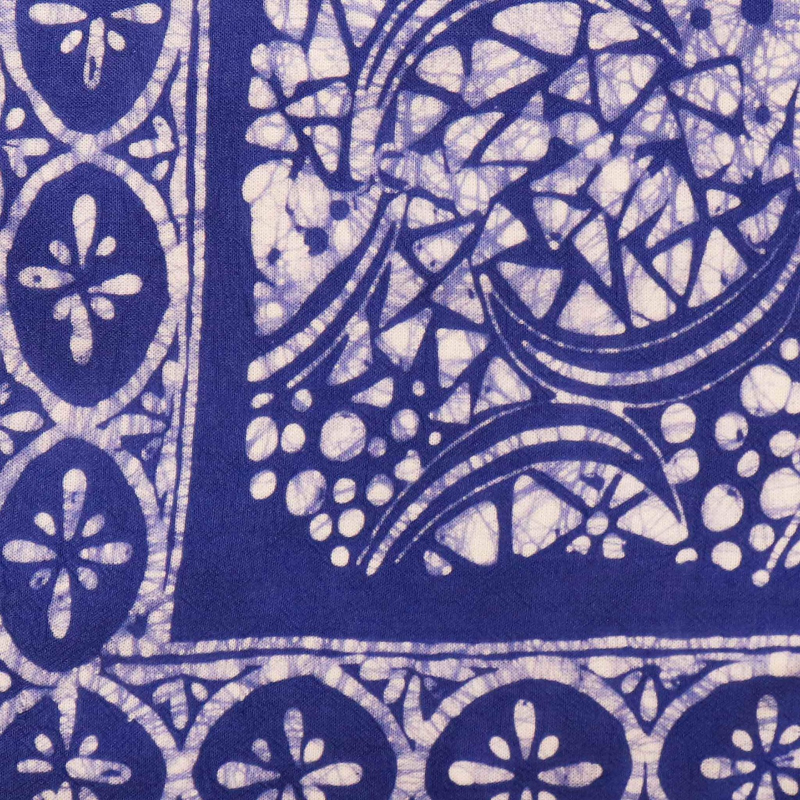 Large 39″ Hand Dyed Batik Bandana – Soft Lightweight Cotton, Blue Stone