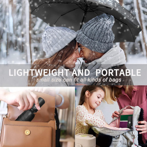 Windproof Travel Compact Umbrella-Automatic Umbrellas for Rain-Compact Folding U