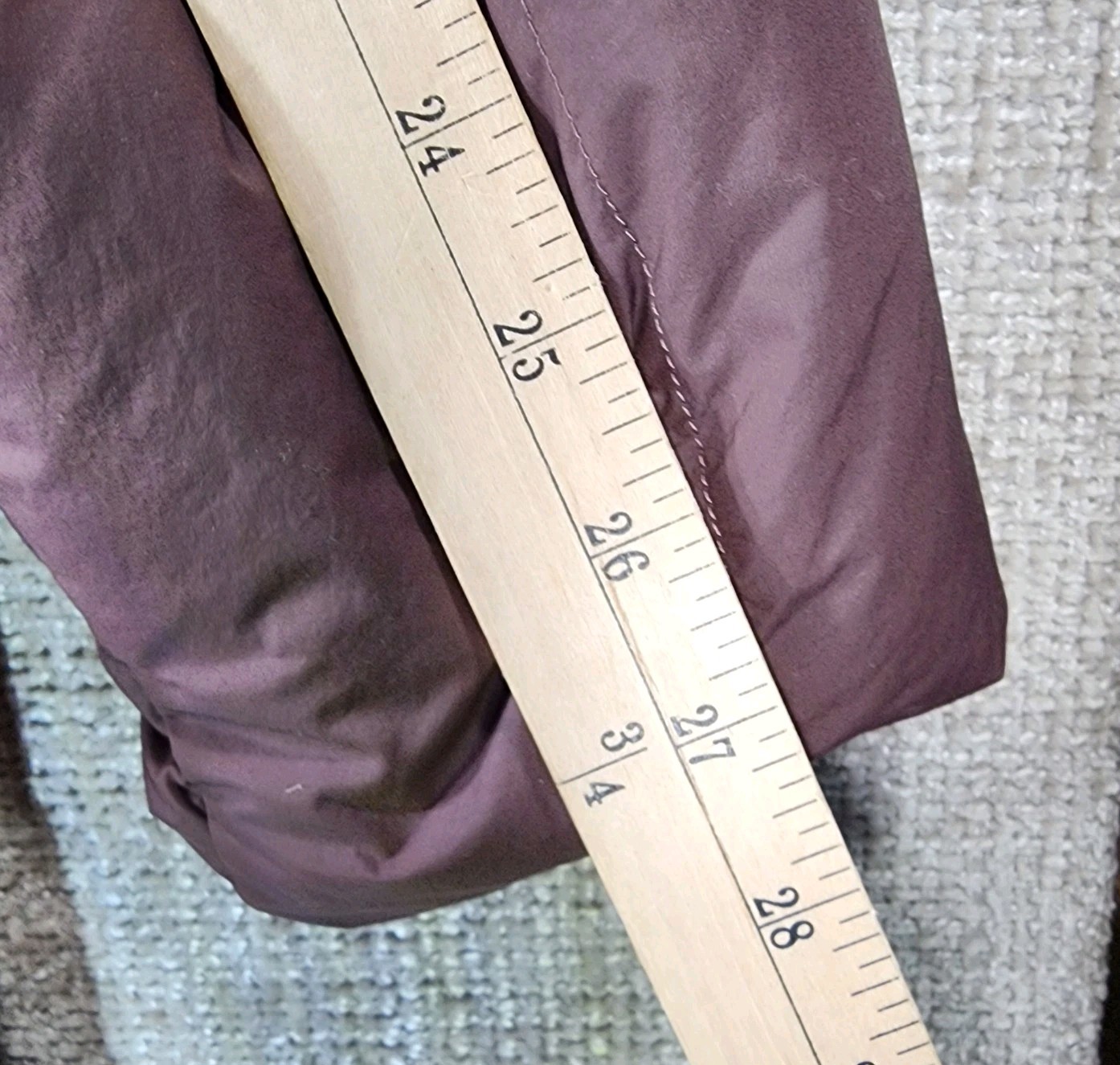 REI Down Parka Womens 3X Dusty Plum Sherpa Lined Hood Full Zip Snap