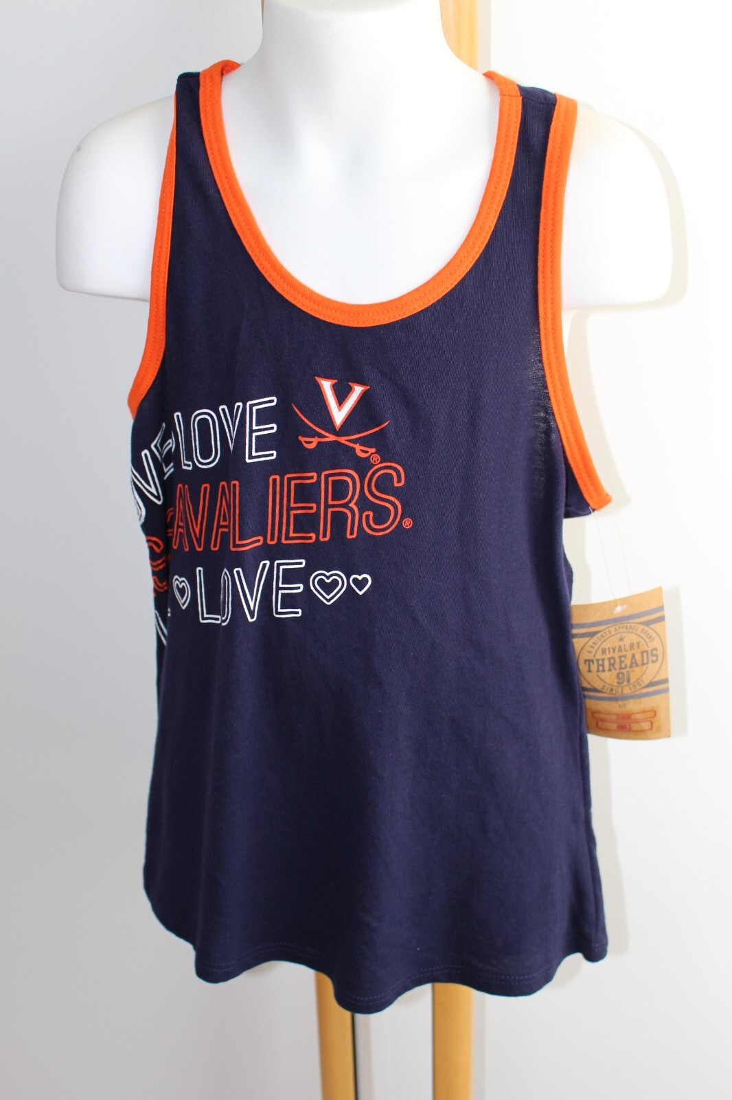 Rivalry Threads 91 Shirt Top Girls Tank Size XS 4-5 NWT Virginia Cavaliers NCAA