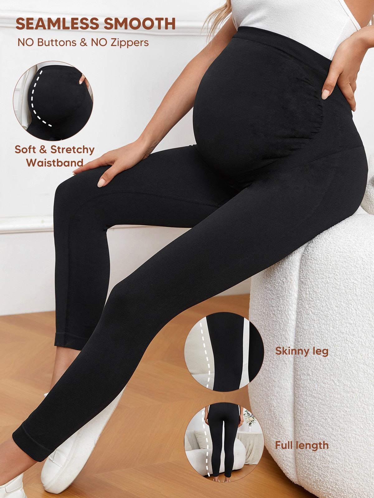 US STOCK Maternity High Waist Belly Support Leggins For Women Pregnancy Pants