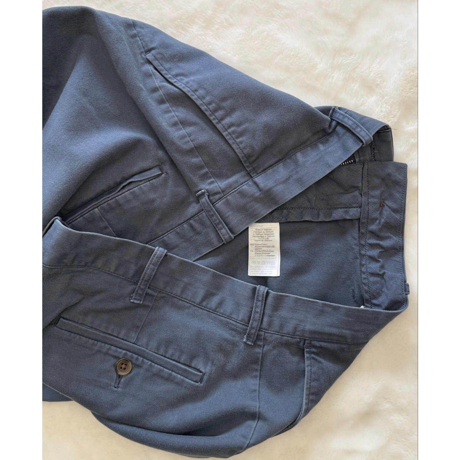 J.Crew Mercantile Men’s Flex Slim Fit Chino Pants Size 35 Slate Blue Steel Grey