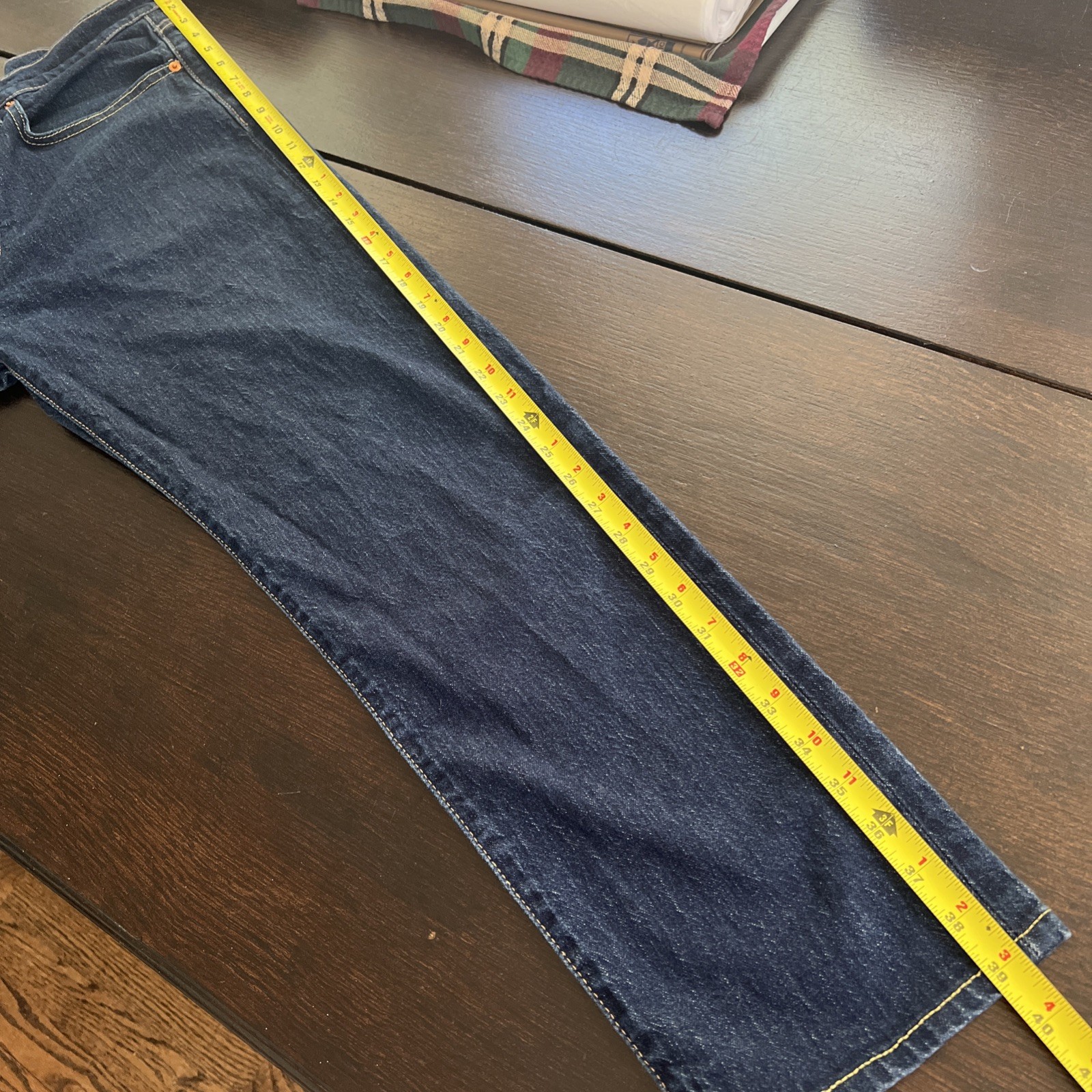 LEVI’S 502 Taper Premium Big E Selvedge Jeans Blue Denim Men’s 34×32 EUC