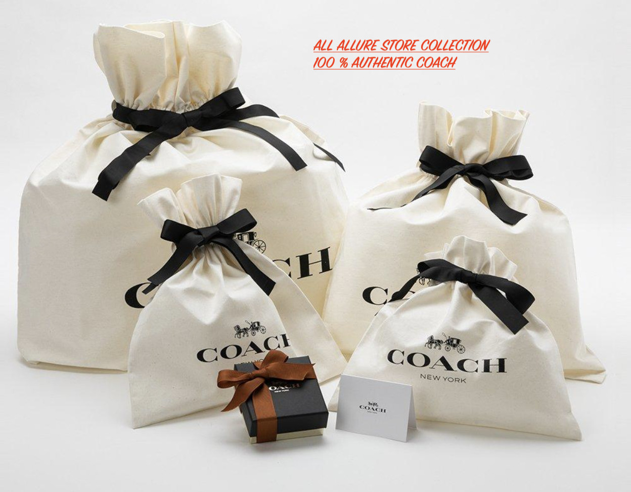 BN Coach Drawstring Dust Bag~Gift Bag~Storage Cover ~Protective Bag COTTON