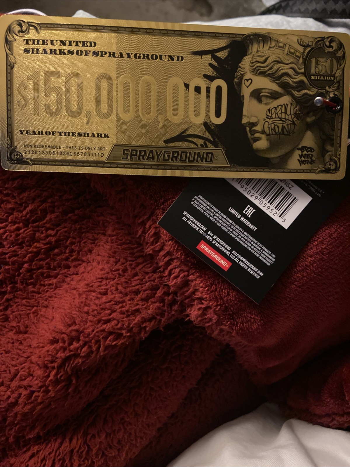 Sprayground Gold Limited Edition Tag 2019