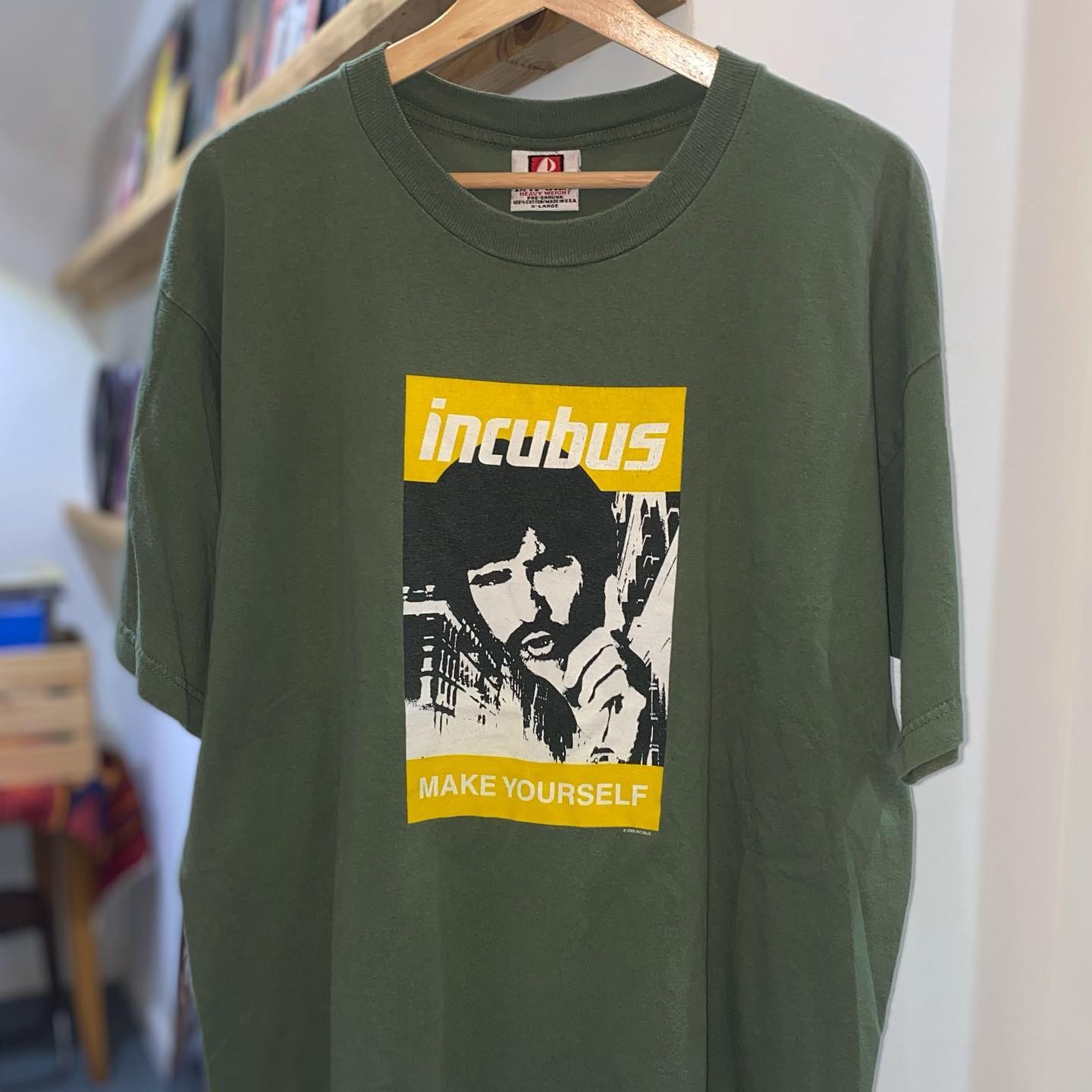 2000 Incubus “Make Yourself” Military Green Short Sleeve T shirt NH27738