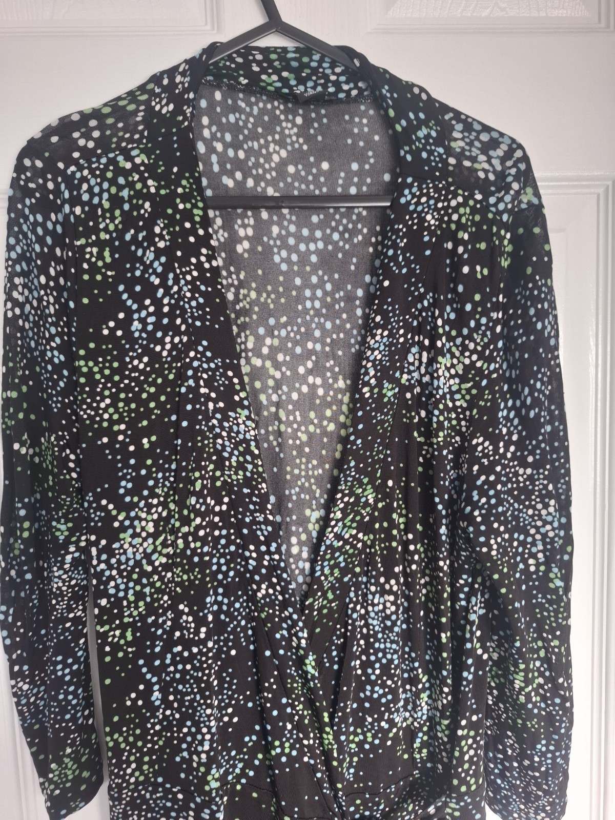 Ladies Size 10 H&M Summer Wrap Dress Stretch Fabric Midi Length Vgc