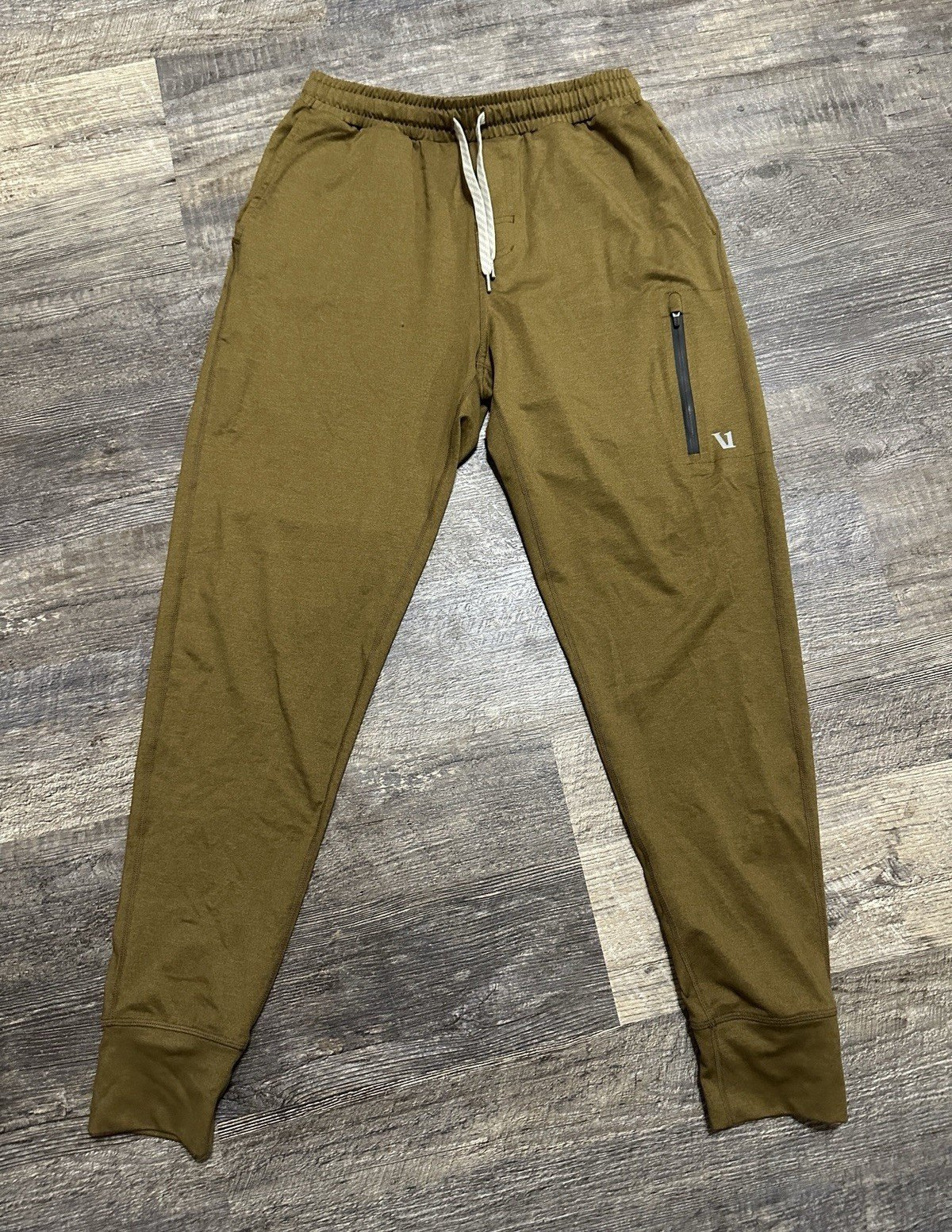 Vuori Men’s Jogger Pants S Gold/Tan Drawstring Pockets 28”