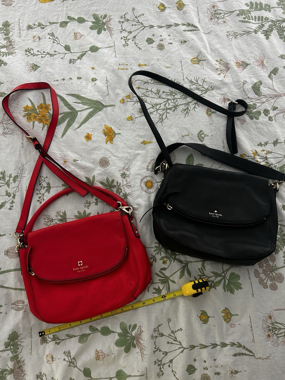 Lot Of 2 Kate Spade bags Medium Sized Black Jackson And Coral Cobble Hill Penny