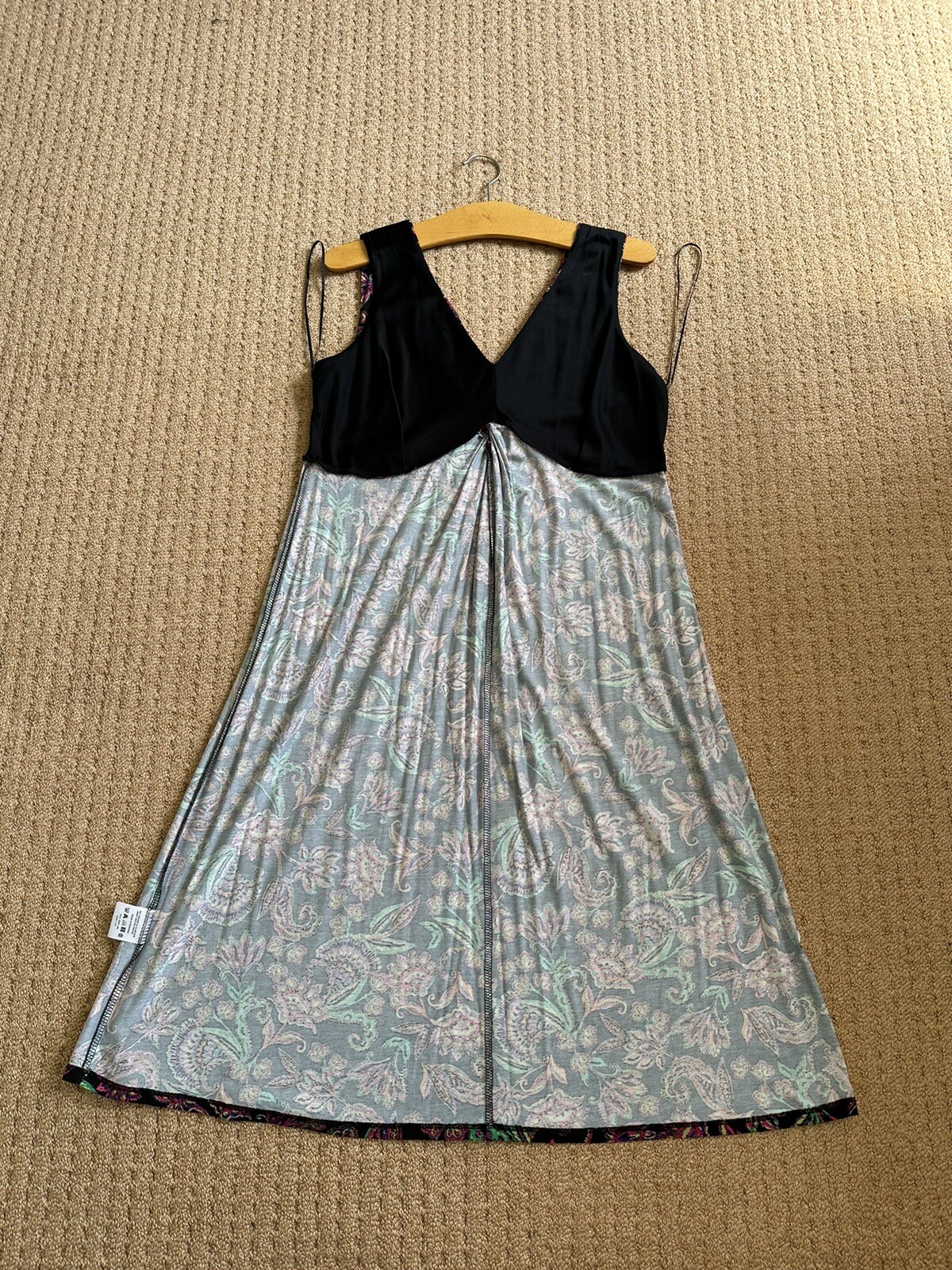East Paisley Print Front Knot Dress Uk 14
