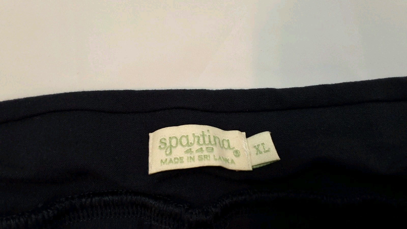 Spartina 449 Womens Pull On Pants Navy Blue Stretch Rayon Nylon Spandex Sz-XL