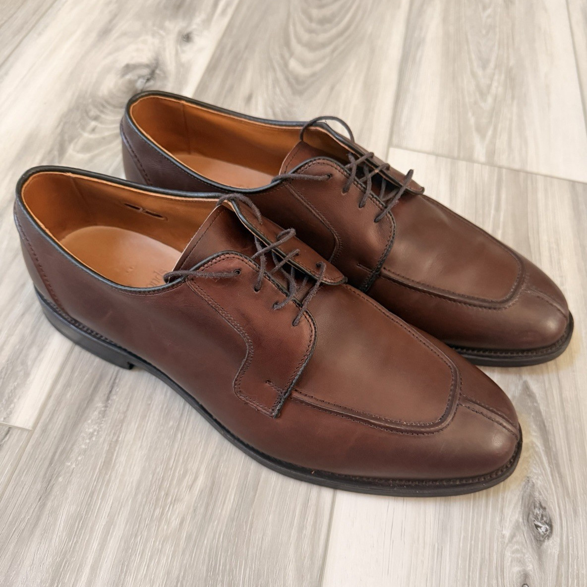 Allen Edmonds Hancock Men’s Brown Leather Lace-Up Derby Dress Shoes 11 8464