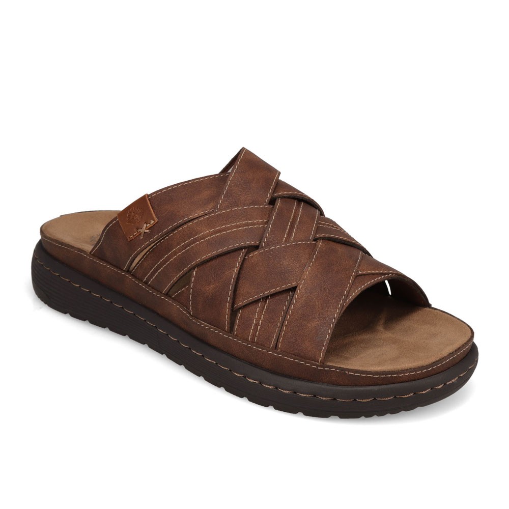 Dockers Mens Seville Tumbled Full Grain Open Toe Sandal