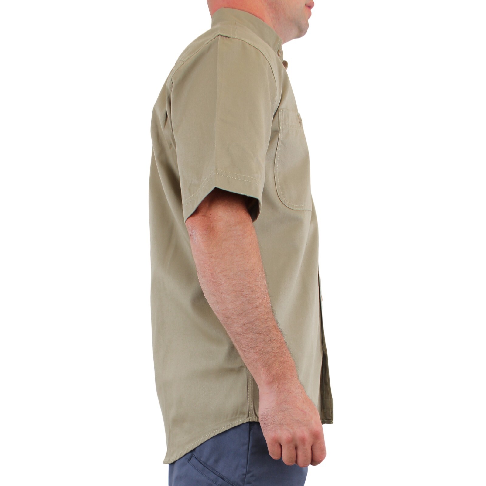 Dickies Men’s Work Shirt, Short Sleeve Button-Down Collar, Two Front Pockets