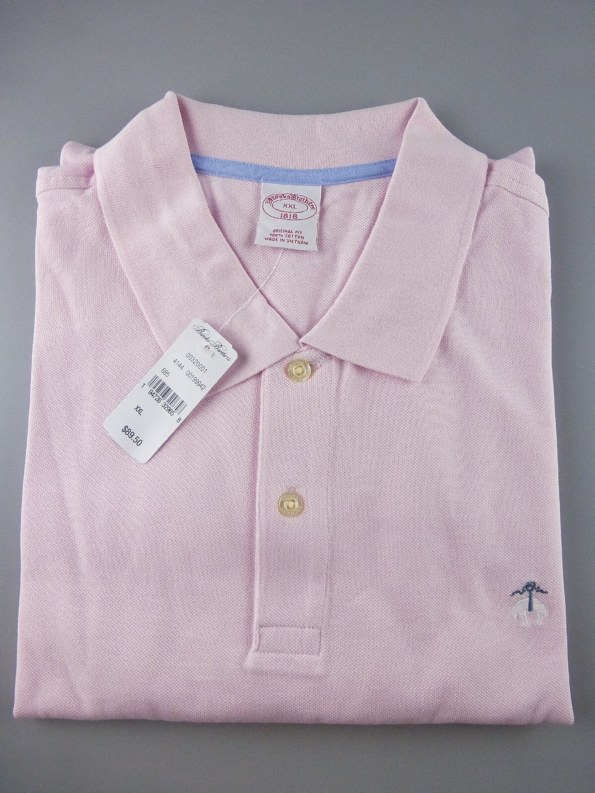 BROOKS BROTHERS POLO SHIRT 1818 Men’s Pastel Colors ORIGINAL Fit XL 2XL New $89