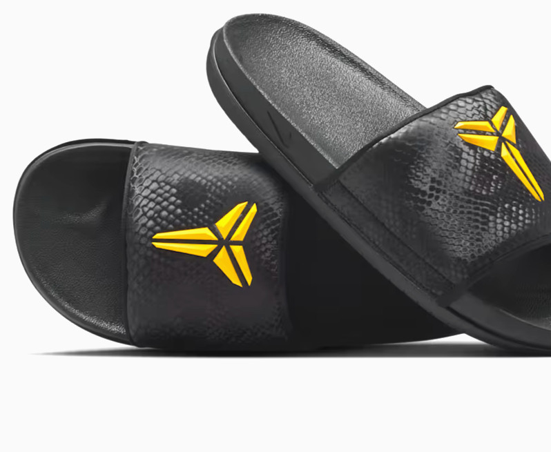 Authentic Men’s KOBE Offcourt Slide / Black-University Gold / #IF2870 003 / NIB
