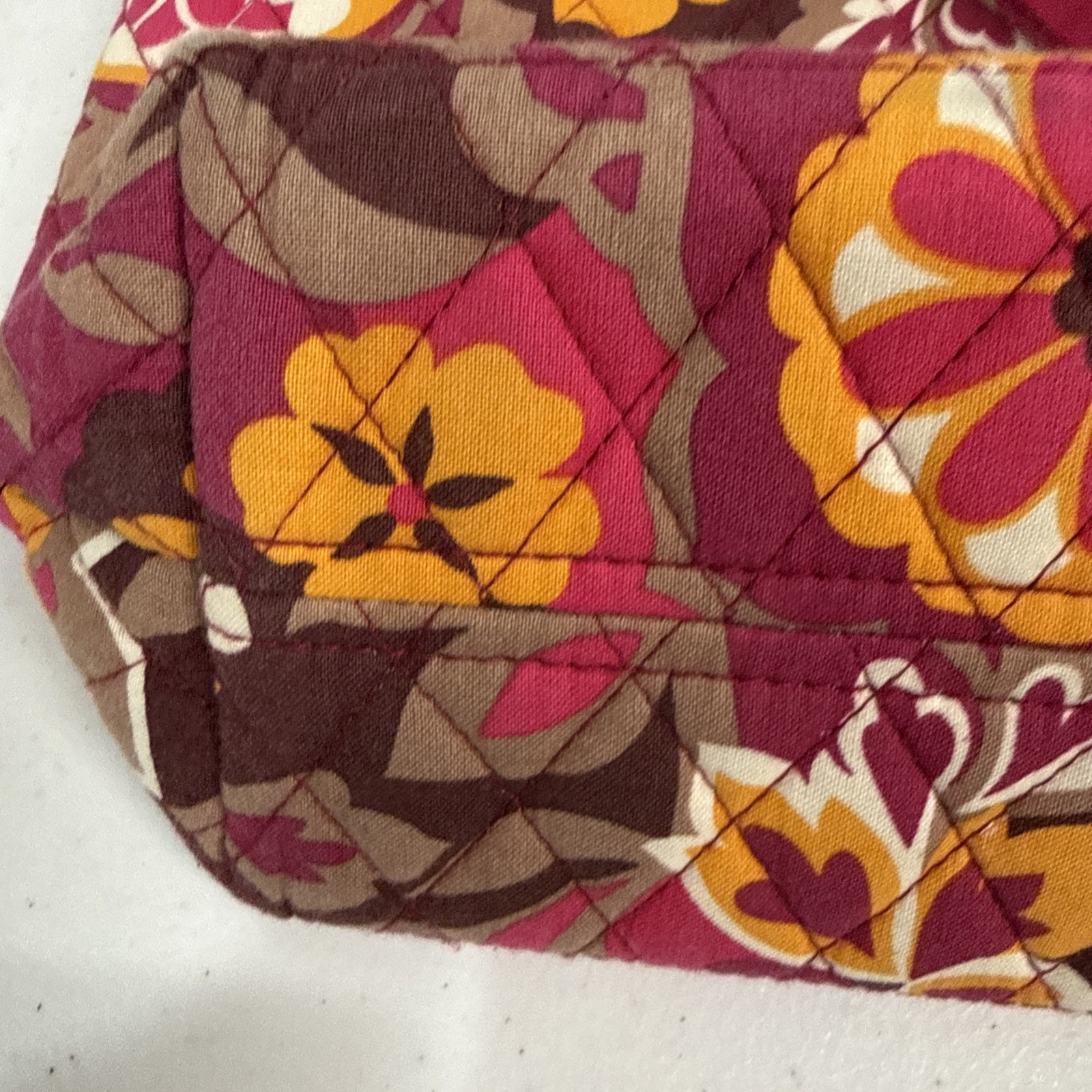 Vera Bradley Carnaby Toggle Tote Shoulder Bag Purse Pink Orange Retired