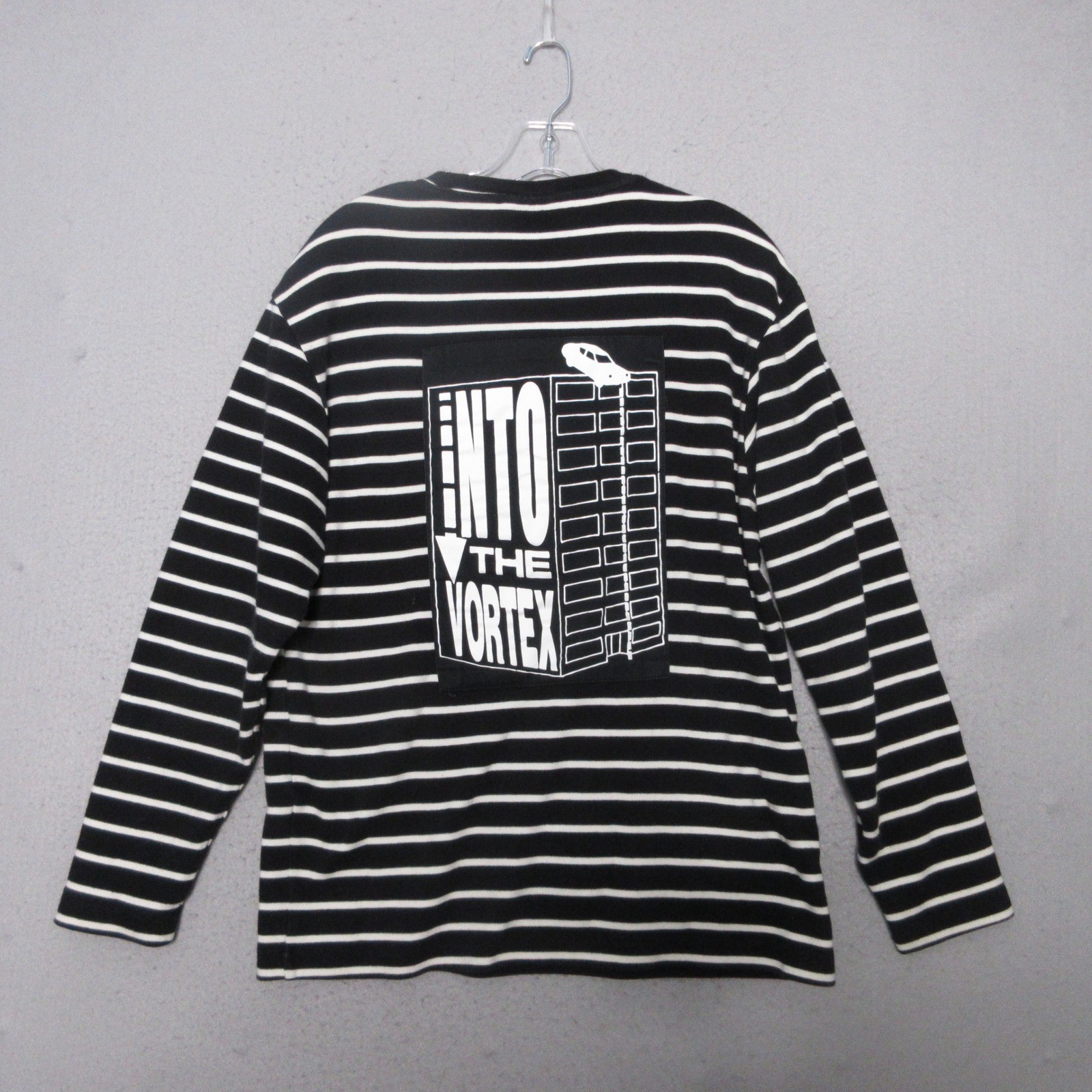 Pleasures Shirt Medium Black Stripe Logo Streetwear Into The Vortex Skater Indie
