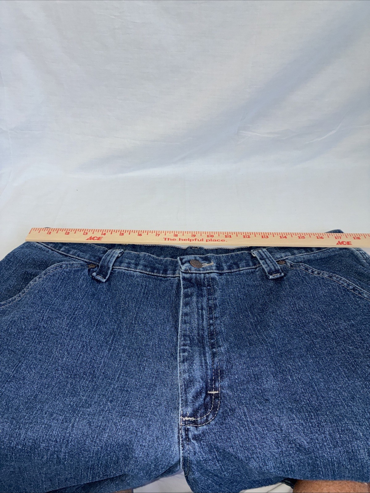 Wrangler Carpenter Jeans Mens 36X30 Medium Wash Workwear Blue Denim – PRE-OWNED