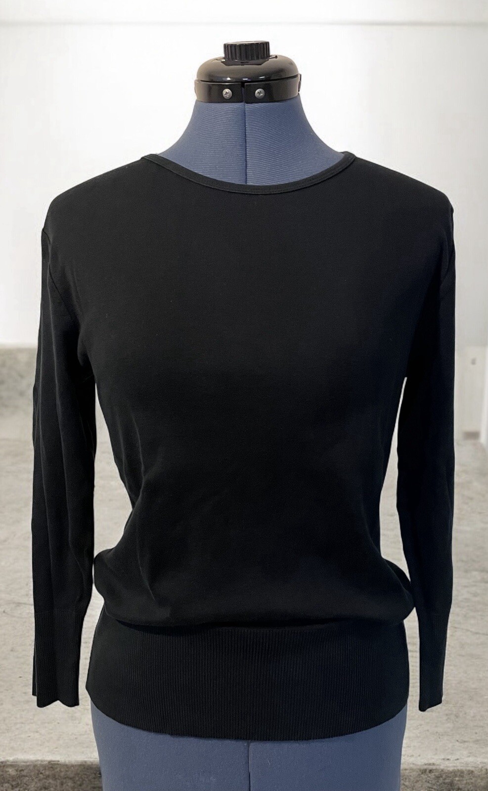 Ralph Lauren Black Label Black Oversized Balloon Sleeve Knit Top Capsule XL