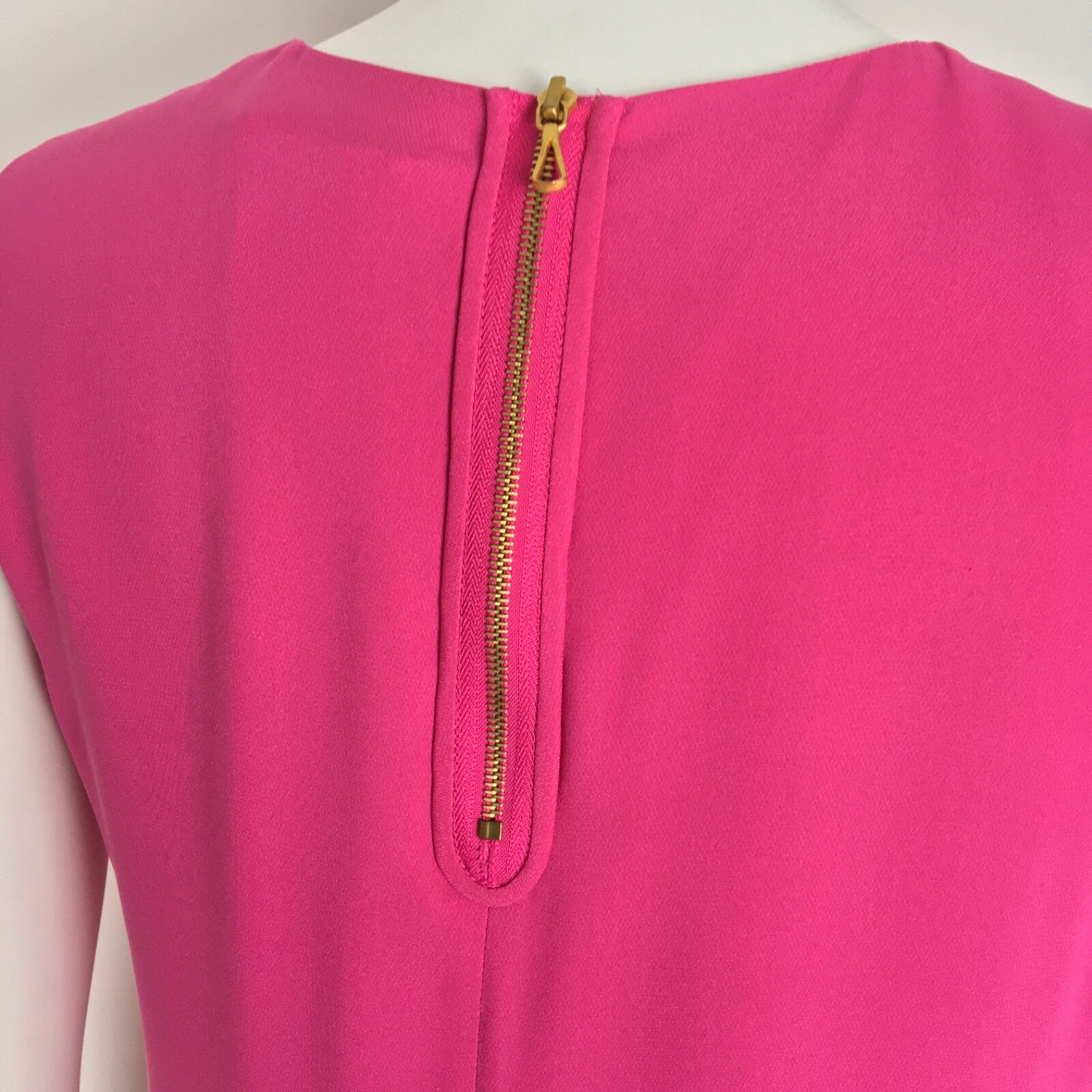 VINCE Women’s Shift Dress Solid Pink 100% SILK Any Occasion Sleeveless Sz 8