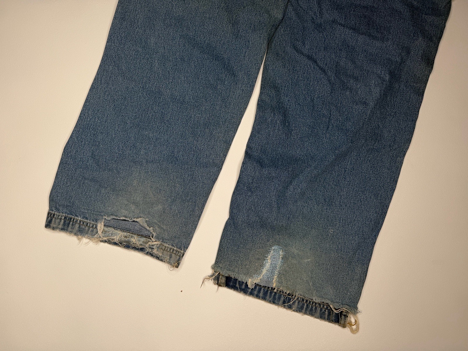 Vintage Tommy Hilfiger Overalls White Straps 90s Y2K Tommy Jeans Blue M