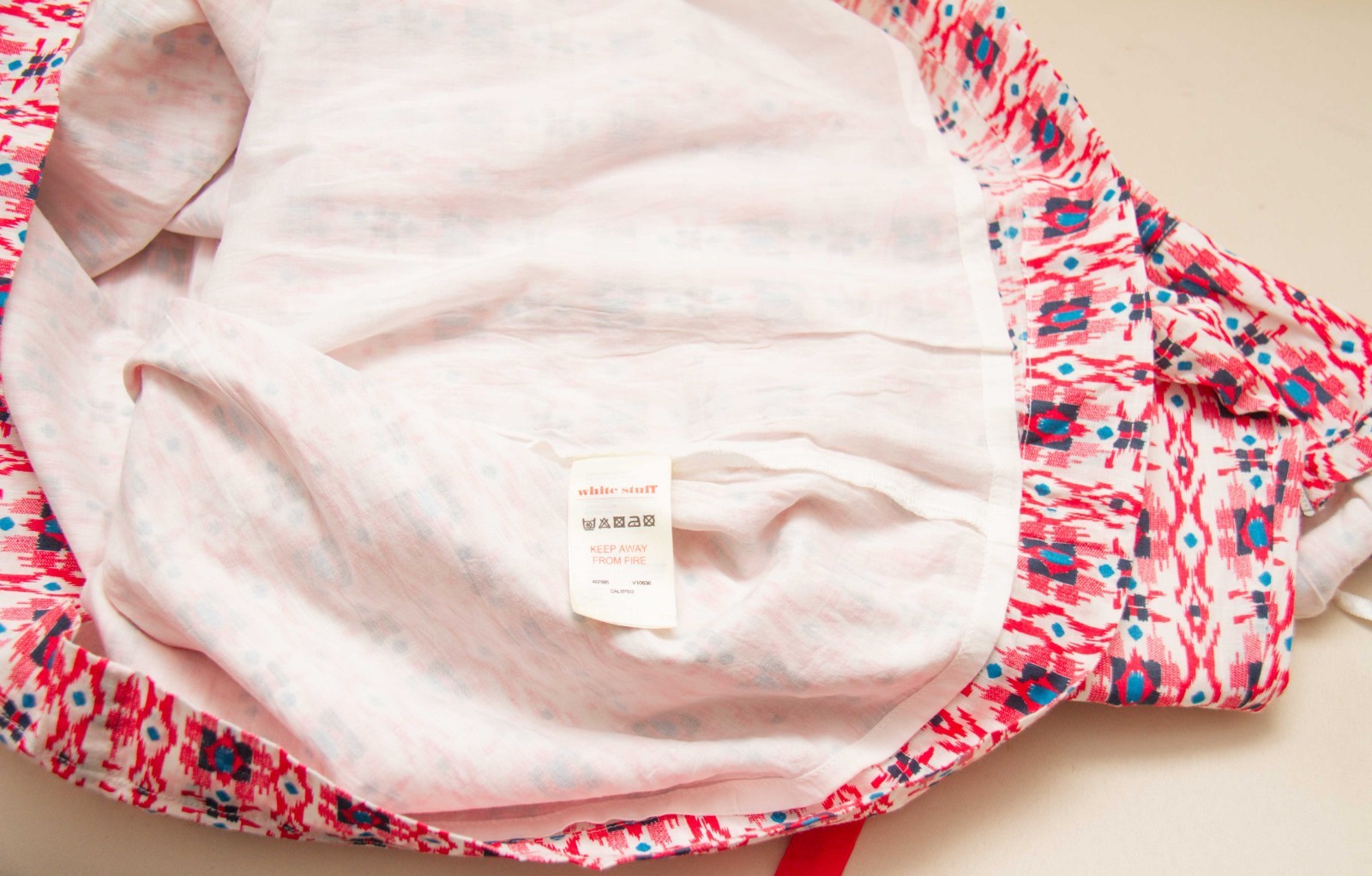 White Stuff Pink Blue White Calypso Print Cotton Sun Maxi Dress UK 10