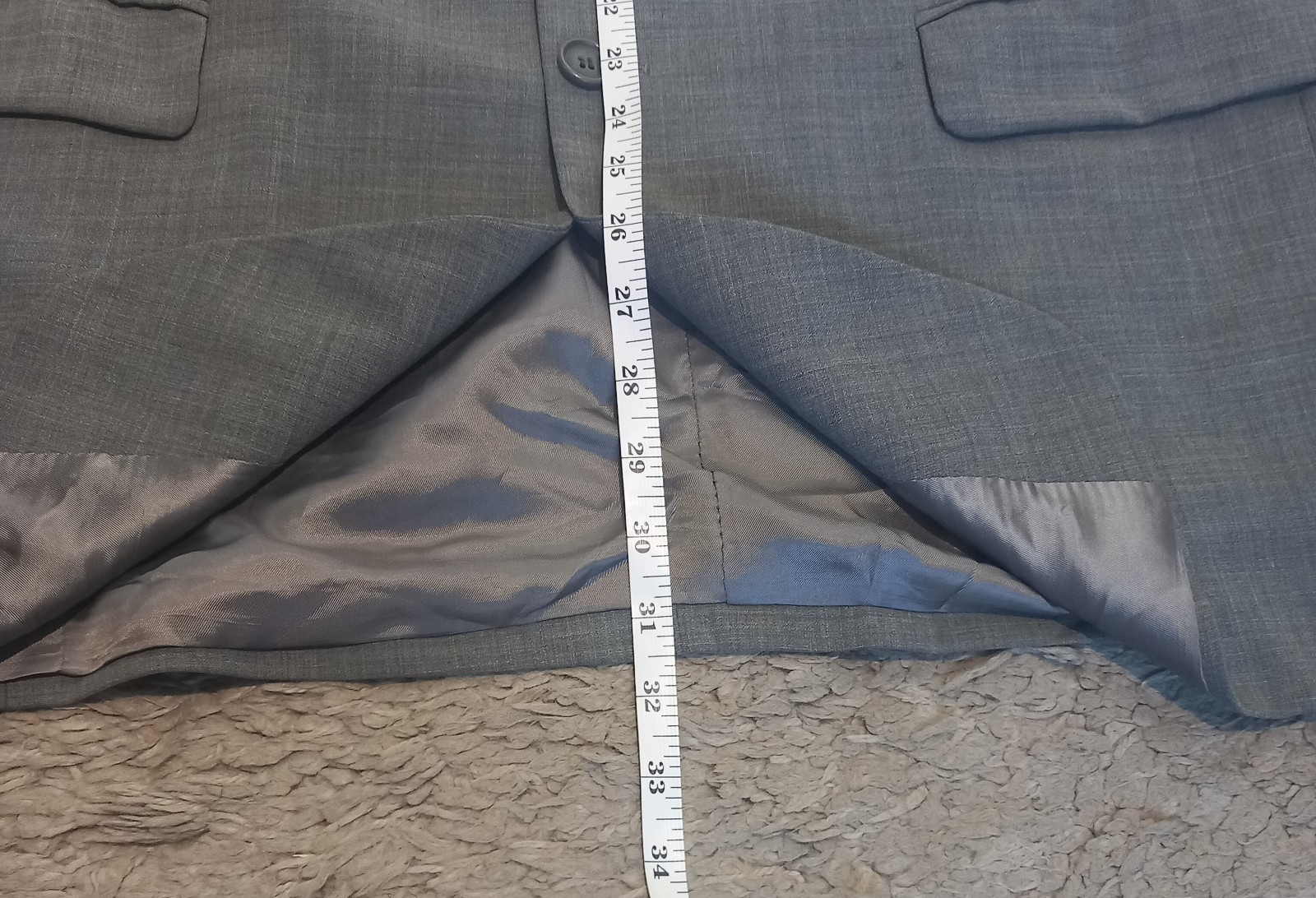 Marks & Spencer Blazer Jacket 44S Silver Grey Wool Smart Casual Formal