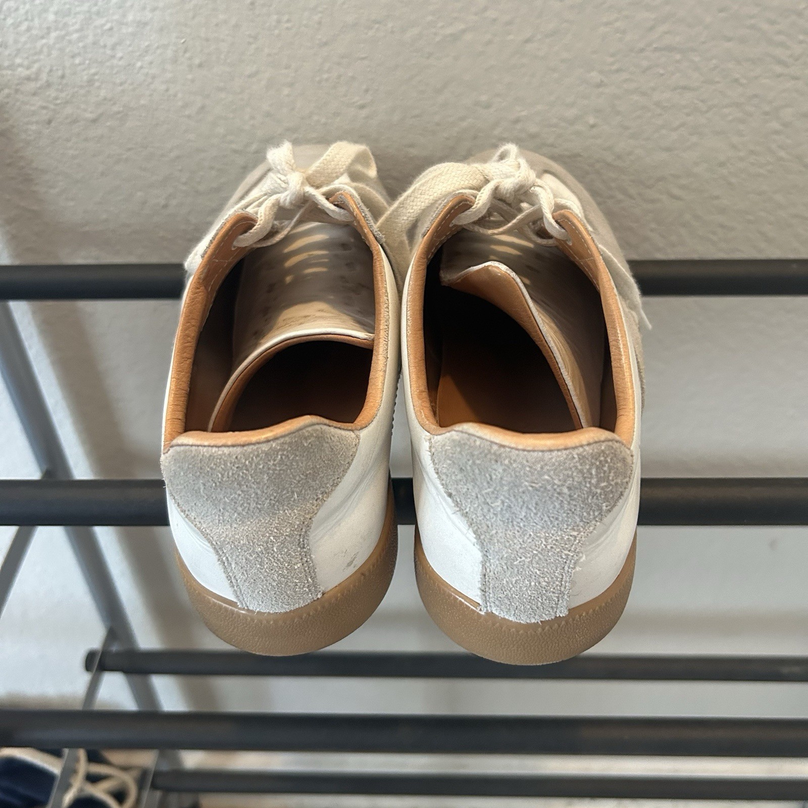 Beckett Simonon Morgen Trainers White Gray Suede Leather Gum Sole Men’s Size 7