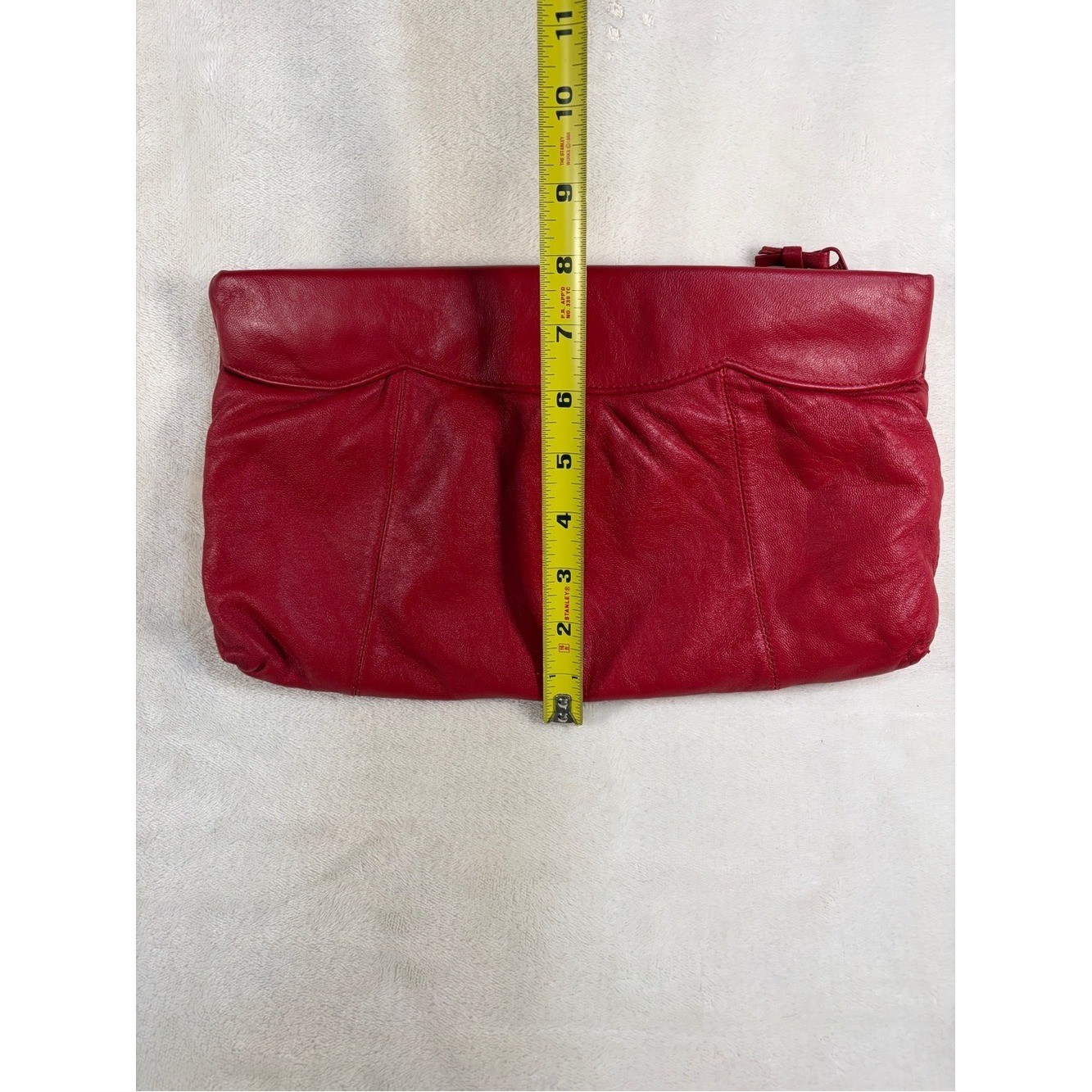 Source Unknown Red Leather Clutch